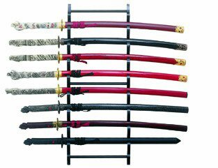 Eight Sword Wall Display Stand - Black