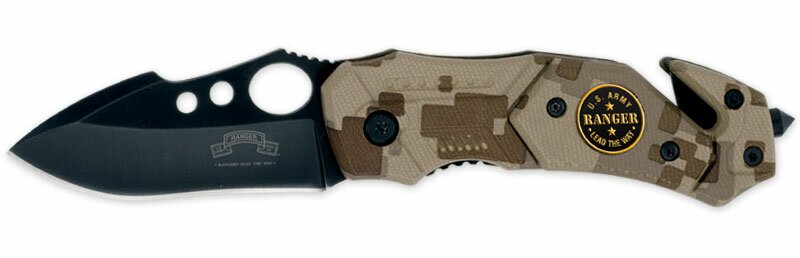 USARA Rescue Small Camo Assisted-Open Folding Knife